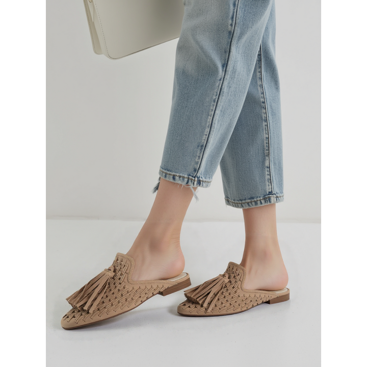 Tassel Fringe Mules - London Lake