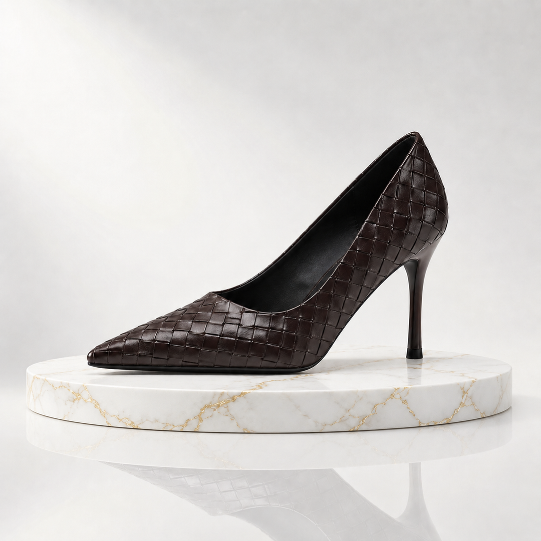 Alyssa Woven Heels - London Lake