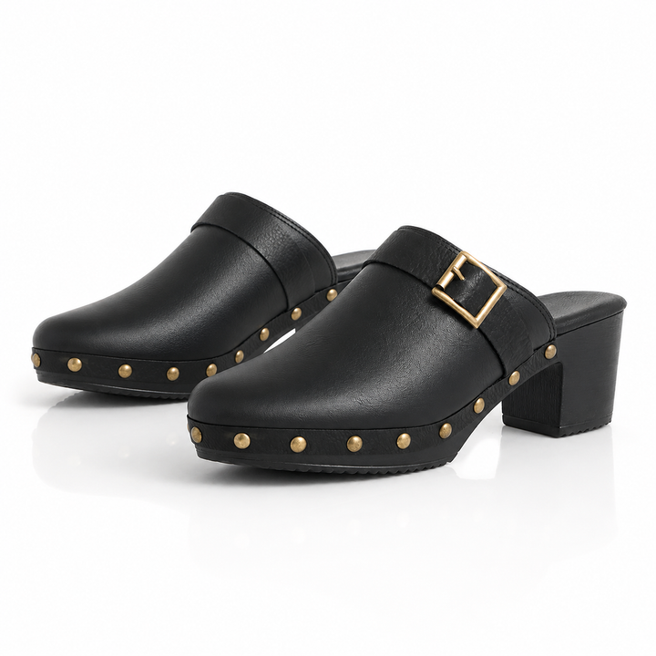 Brigitte Studded Mules - London Lake