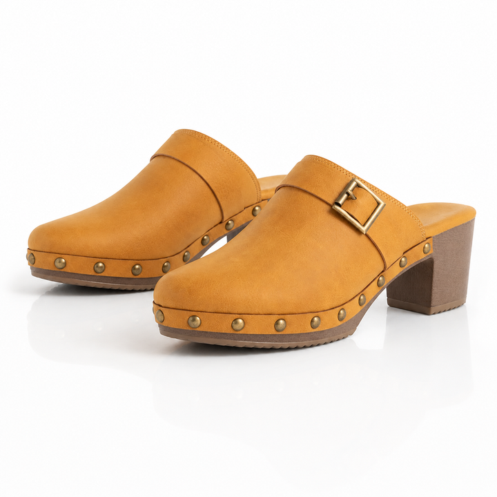 Brigitte Studded Mules - London Lake