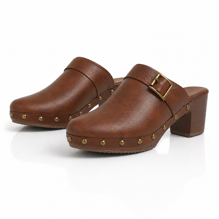Brigitte Studded Mules - London Lake