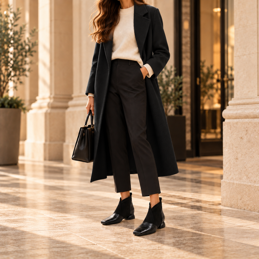 Ava Square-Toe Ankle Boots
