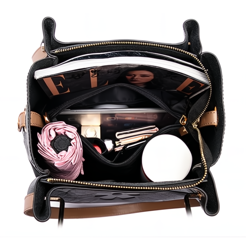 Floral Leather Crossbody Bag - London Lake
