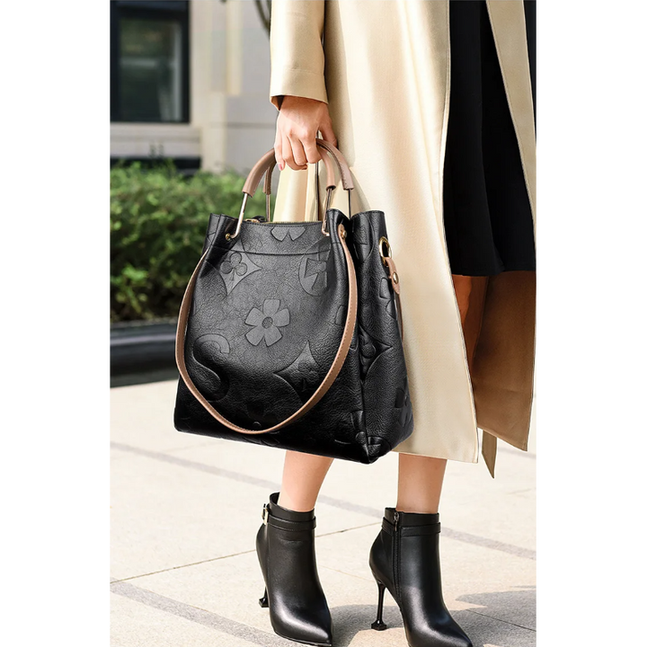 Floral Leather Crossbody Bag - London Lake