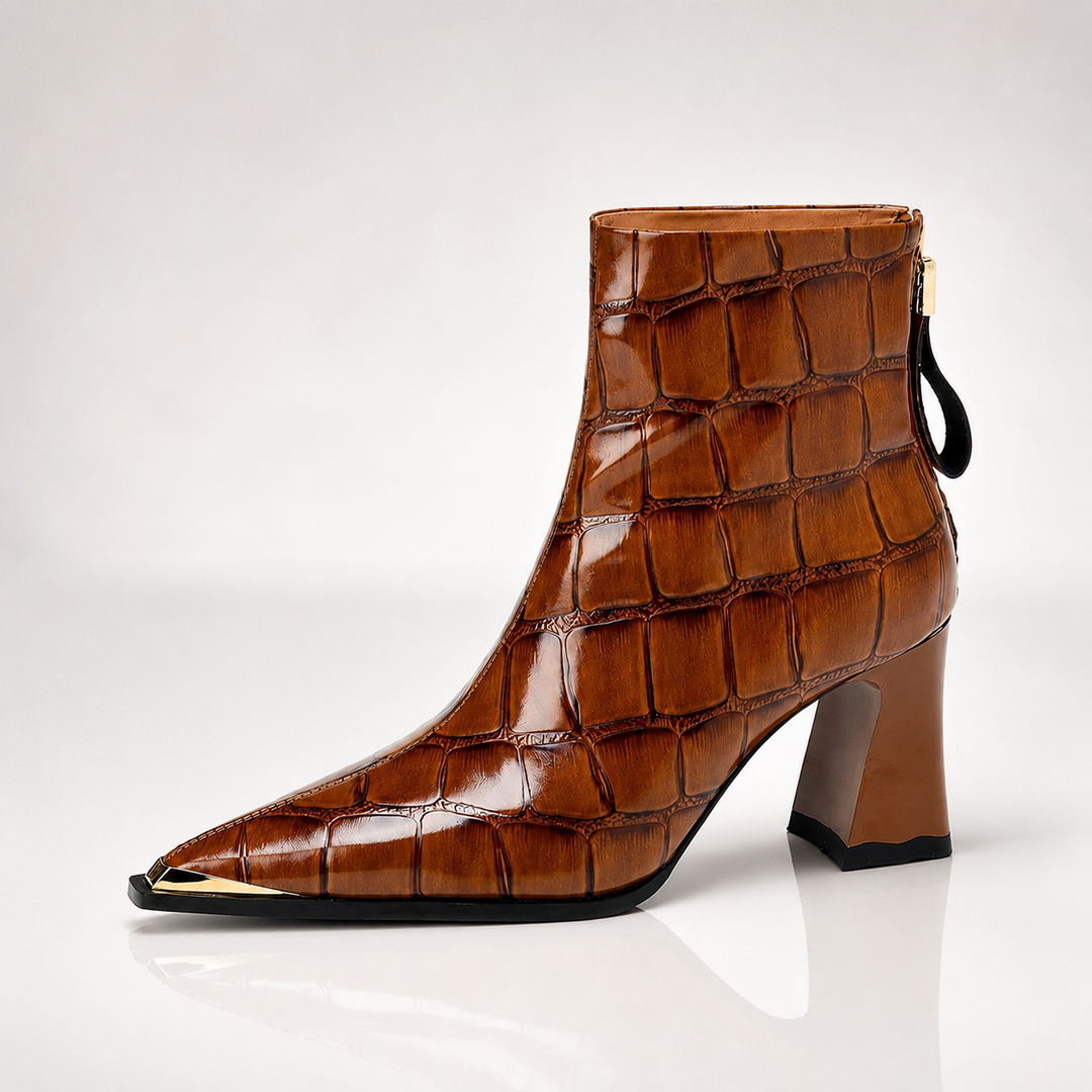 Claire Gold-tip Boots - London Lake