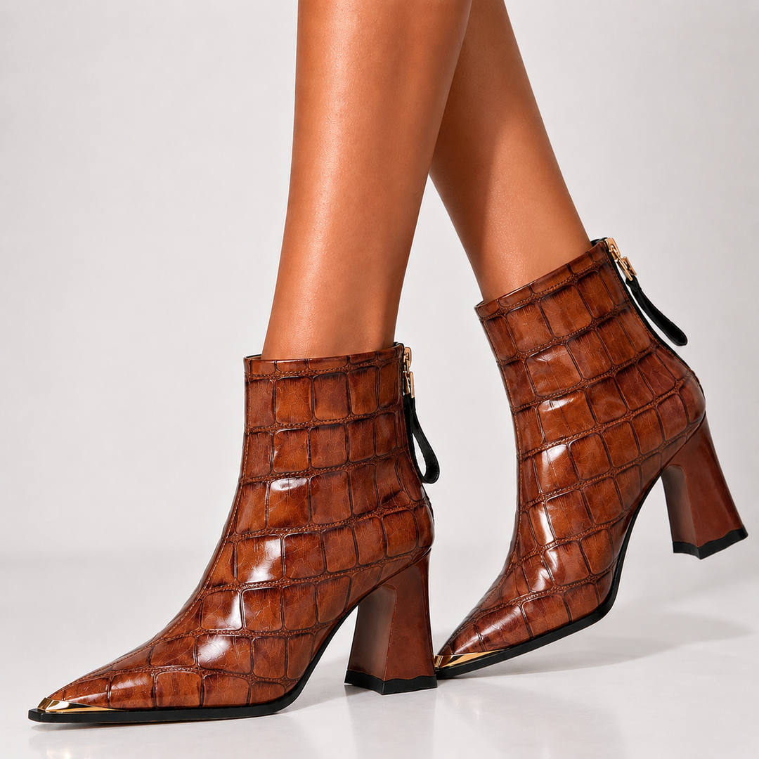 Claire Gold-tip Boots - London Lake