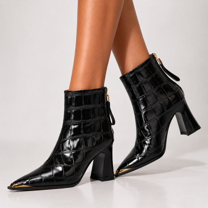 Claire Gold-tip Boots - London Lake