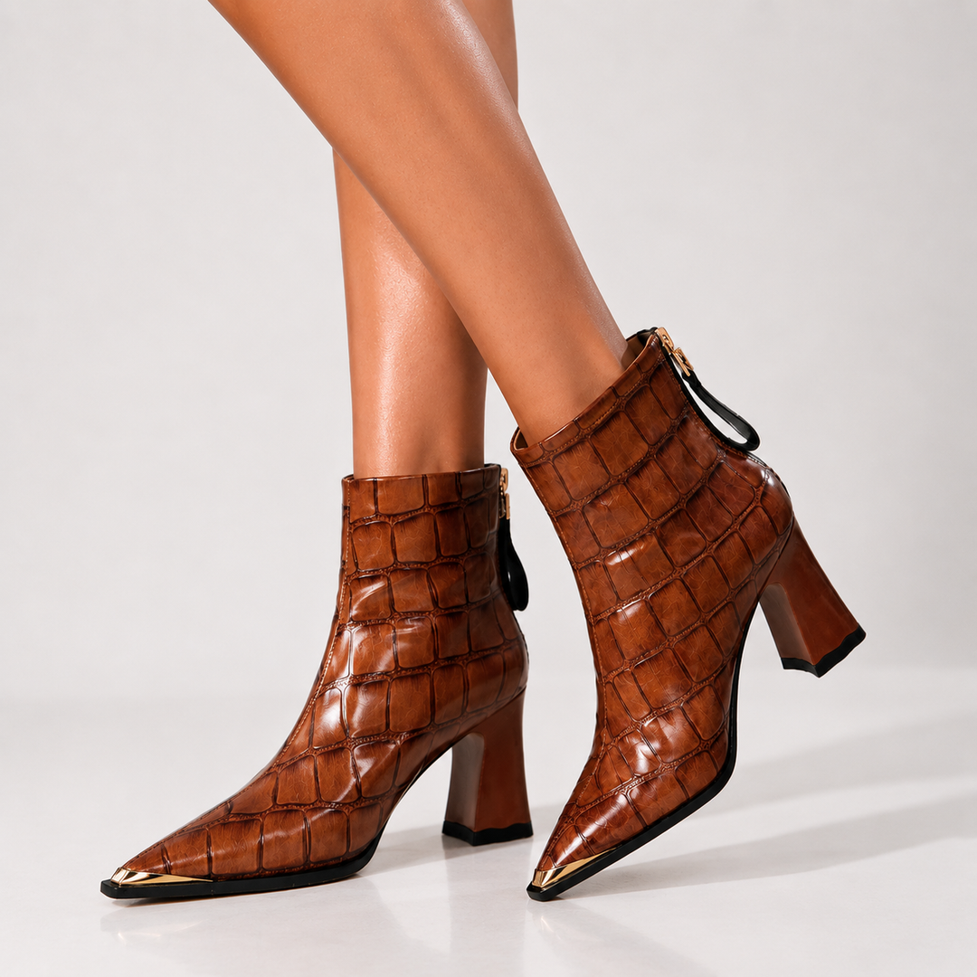 Claire Gold-tip Boots - London Lake