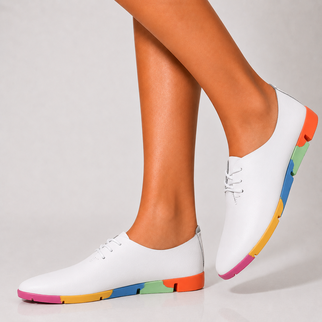 Clarissa Rainbow Sole Loafers - London Lake