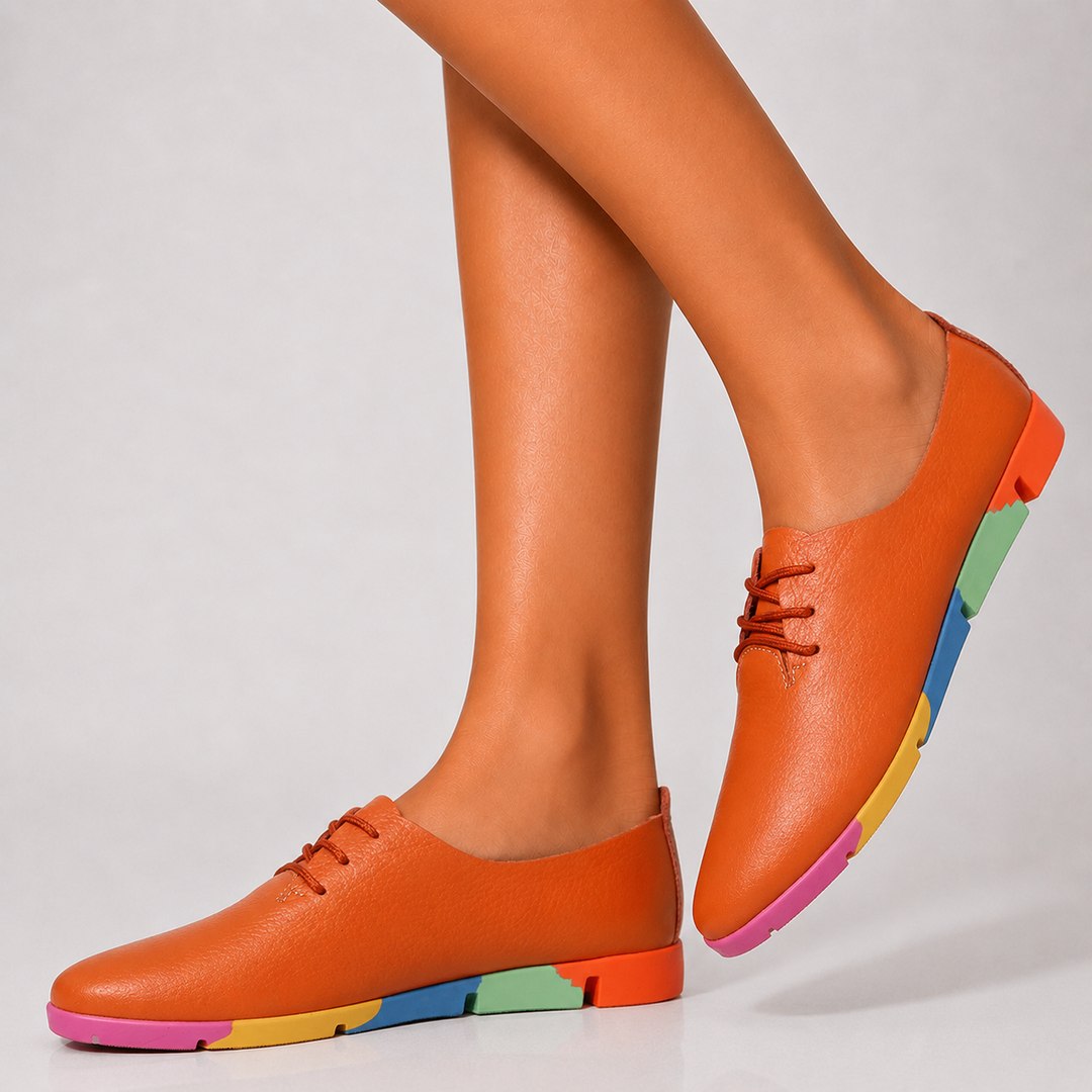 Clarissa Rainbow Sole Loafers - London Lake