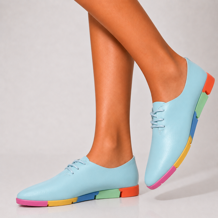 Clarissa Rainbow Sole Loafers - London Lake