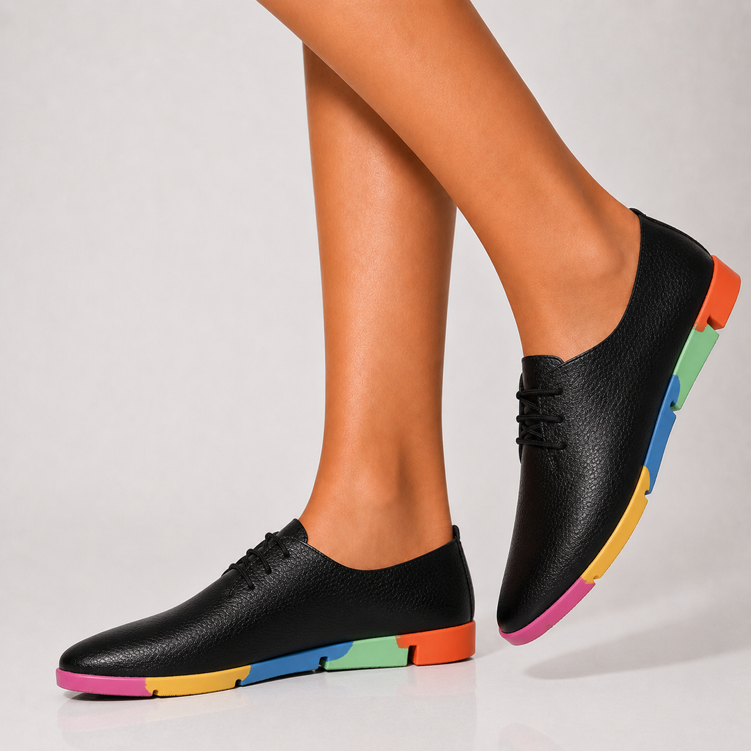 Clarissa Rainbow Sole Loafers - London Lake