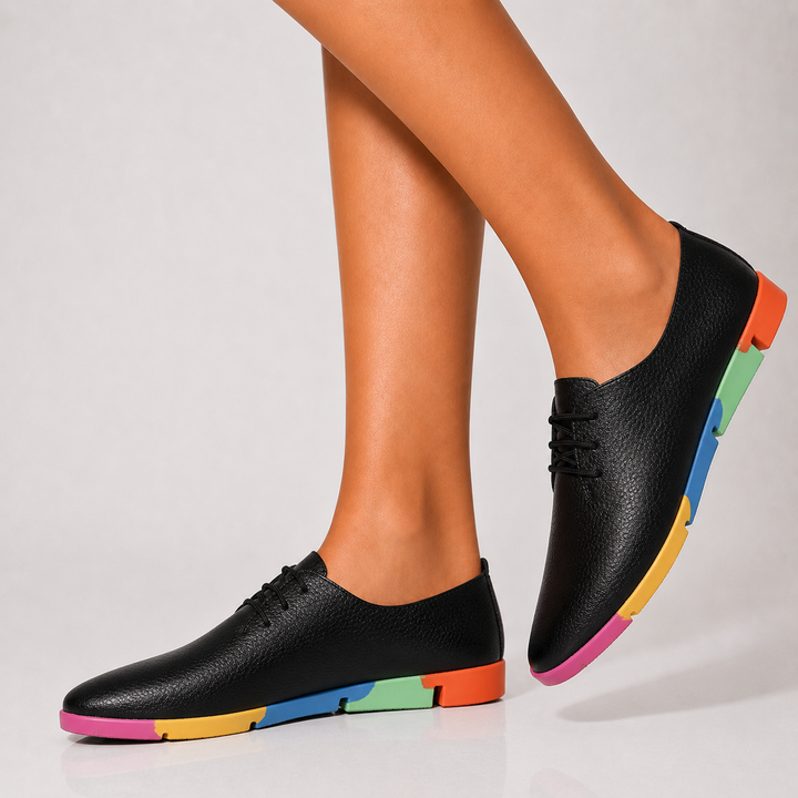 Clarissa Rainbow Sole Loafers - London Lake