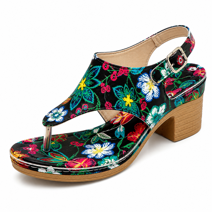 Camila Floral Heel Sandals