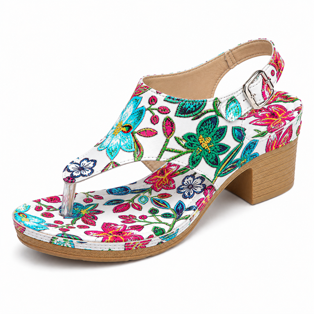Camila Floral Heel Sandals