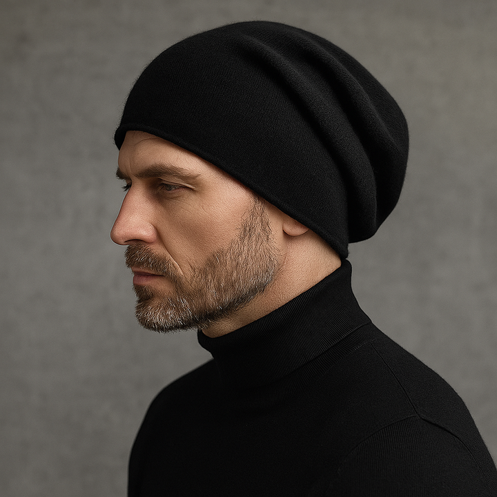 Savoy Cashmere Wool Beanie - London Lake