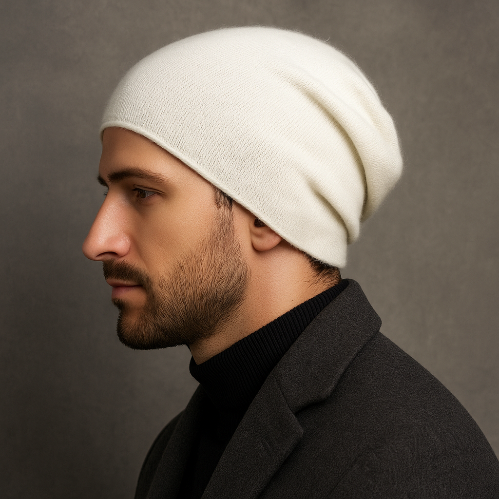 Savoy Cashmere Wool Beanie - London Lake
