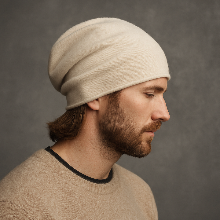 Savoy Cashmere Wool Beanie - London Lake