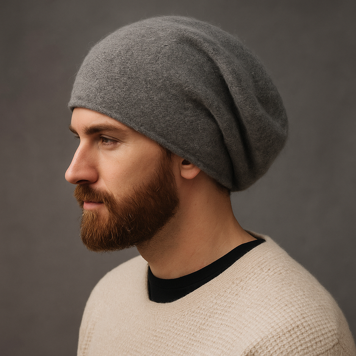Savoy Cashmere Wool Beanie - London Lake