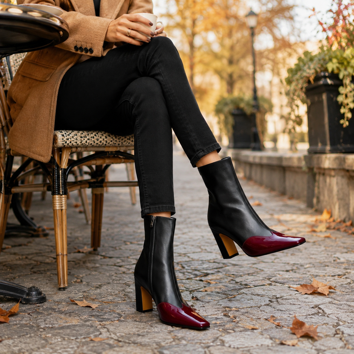 Sloane Bold Toe Ankle Boots