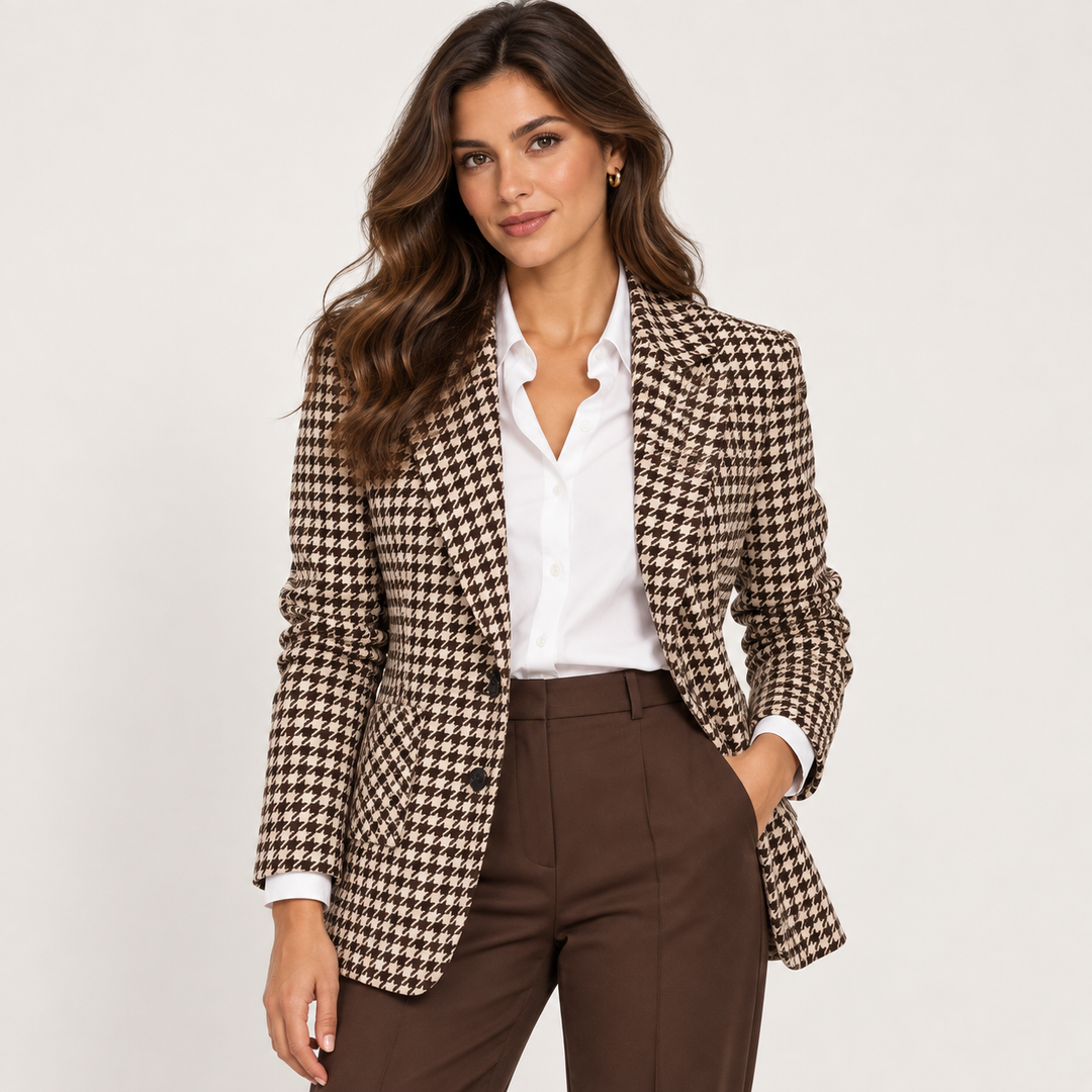 Ann Houndstooth Blazer