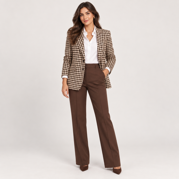 Ann Houndstooth Blazer