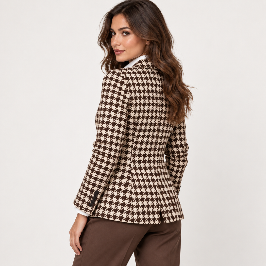 Ann Houndstooth Blazer