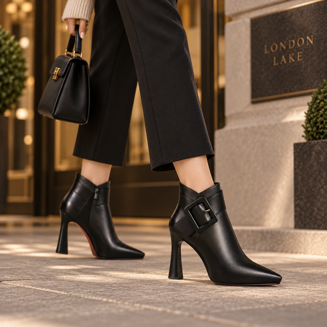 Aveline Buckle Heel Boots