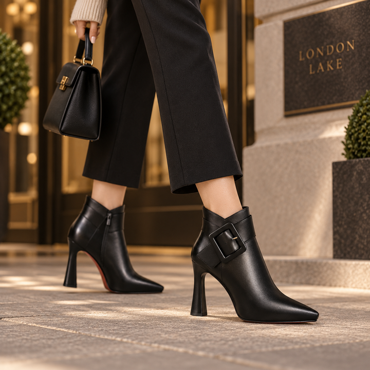 Aveline Buckle Heel Boots