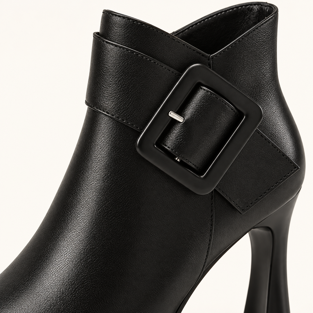 Aveline Buckle Heel Boots
