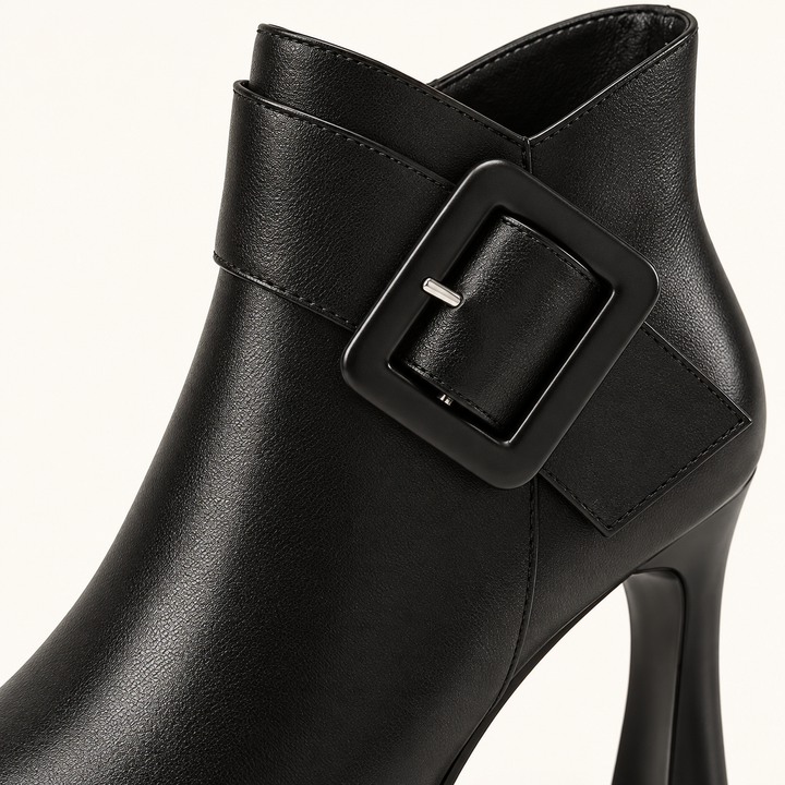 Aveline Buckle Heel Boots