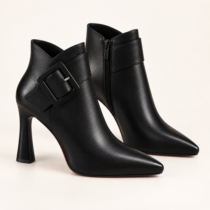 Aveline Buckle Heel Boots