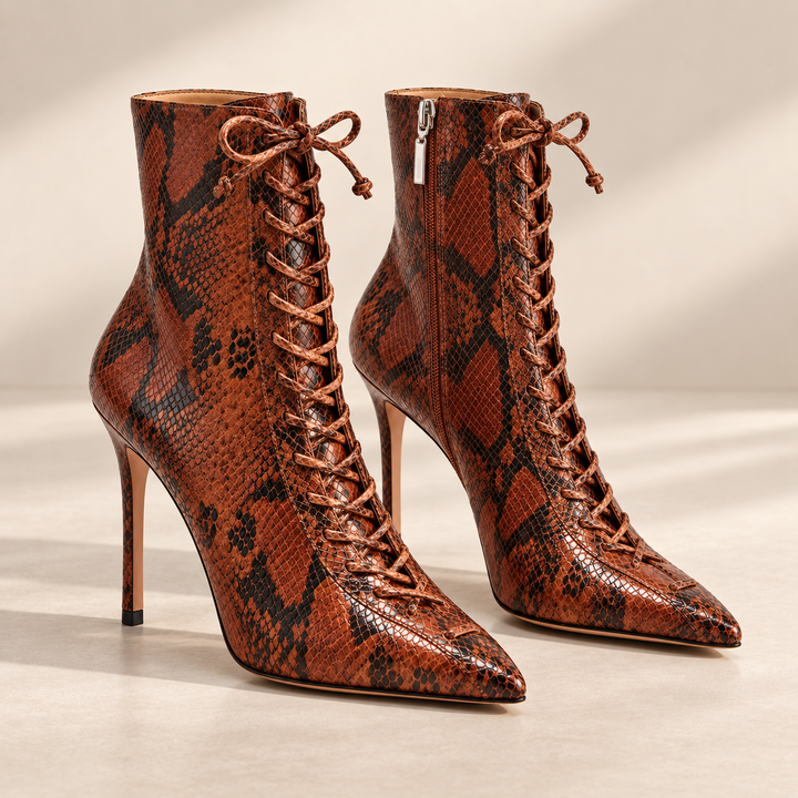 Mara Lace-Up Stiletto Boots