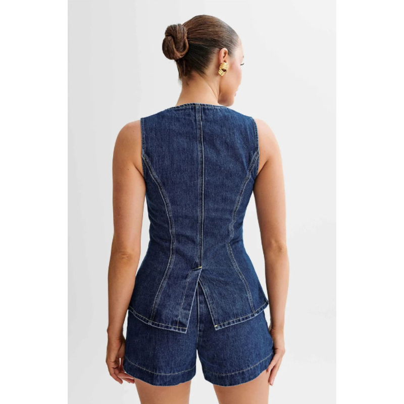 Chic Two-Piece Denim Set - London Lake