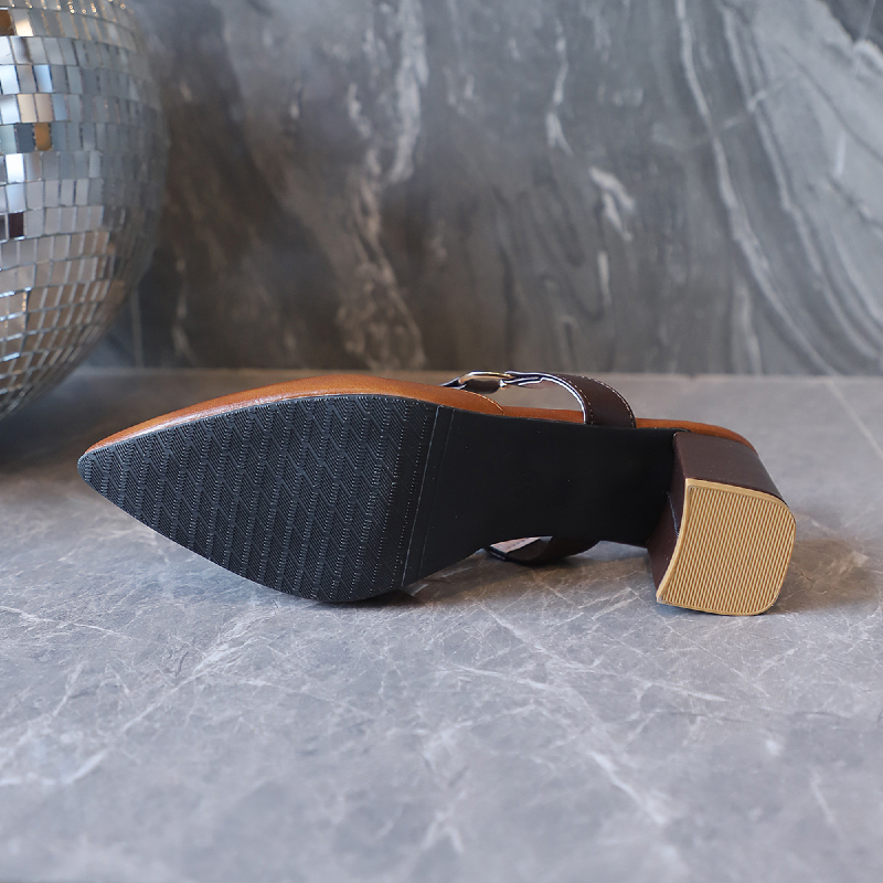 Marais Buckle Heels - London Lake