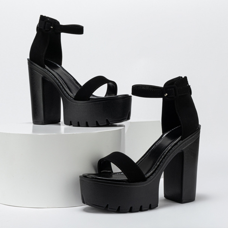 Elena Ankle Strap Heels - London Lake