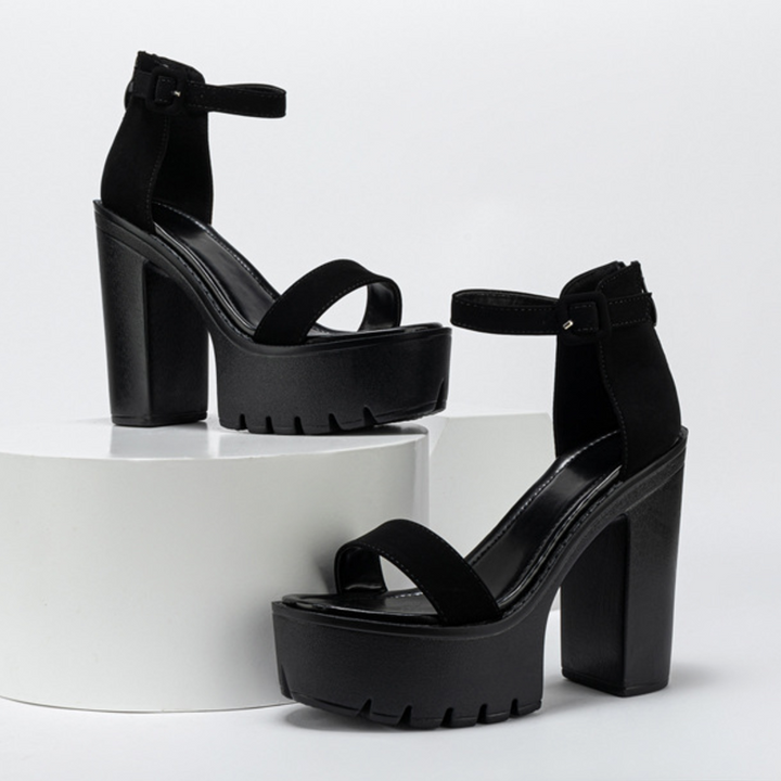 Elena Ankle Strap Heels - London Lake