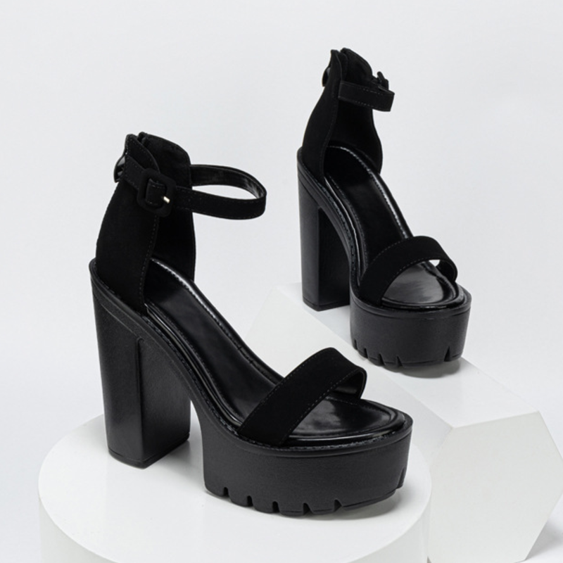 Elena Ankle Strap Heels - London Lake