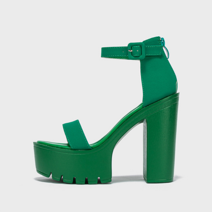 Elena Ankle Strap Heels - London Lake