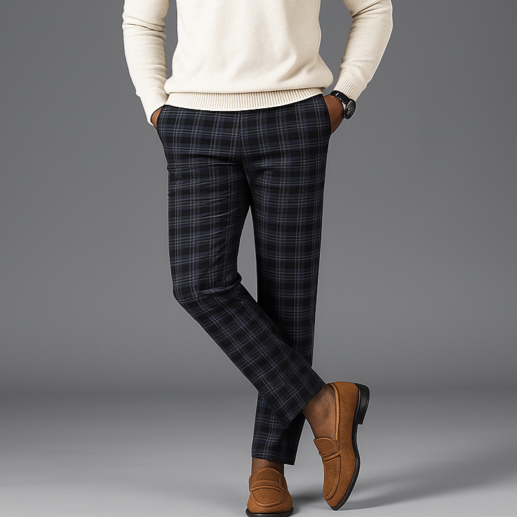 Clubhouse Plaid Trousers - London Lake