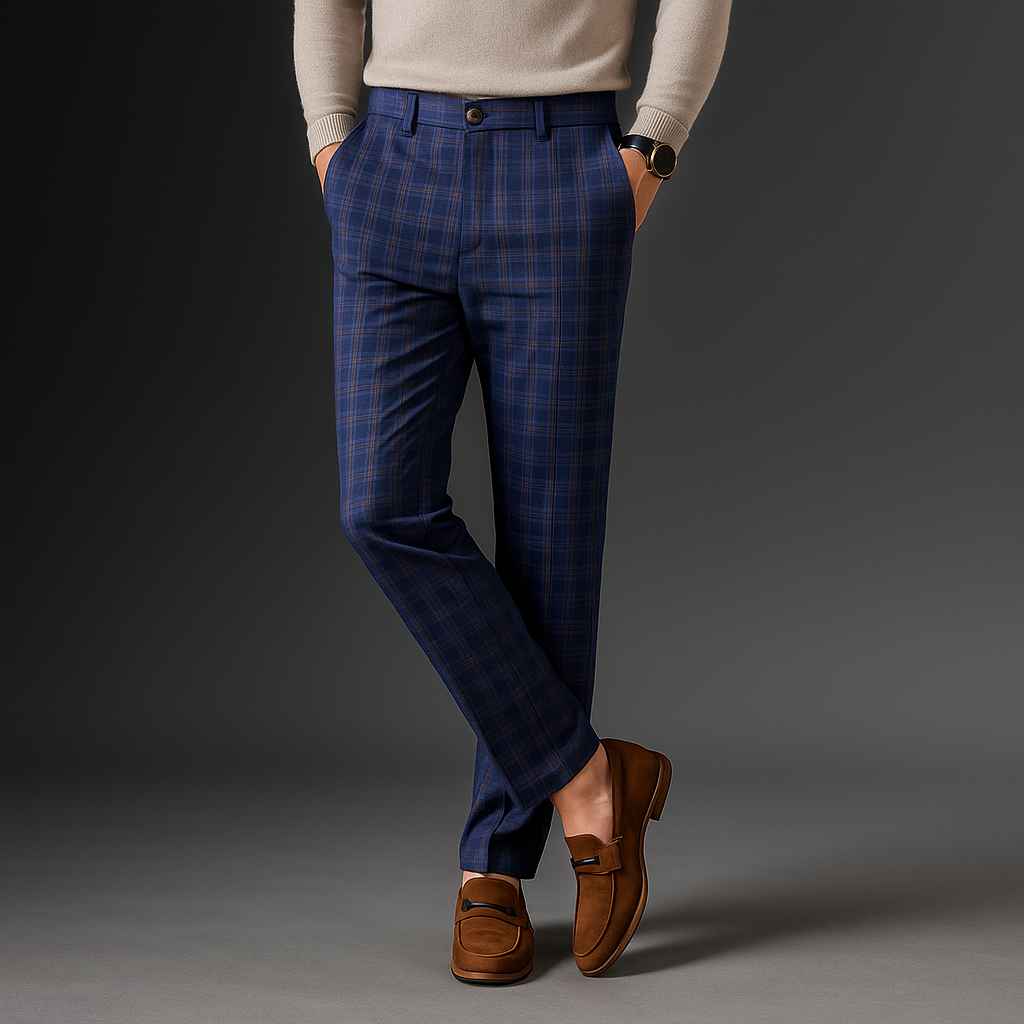 Clubhouse Plaid Trousers - London Lake