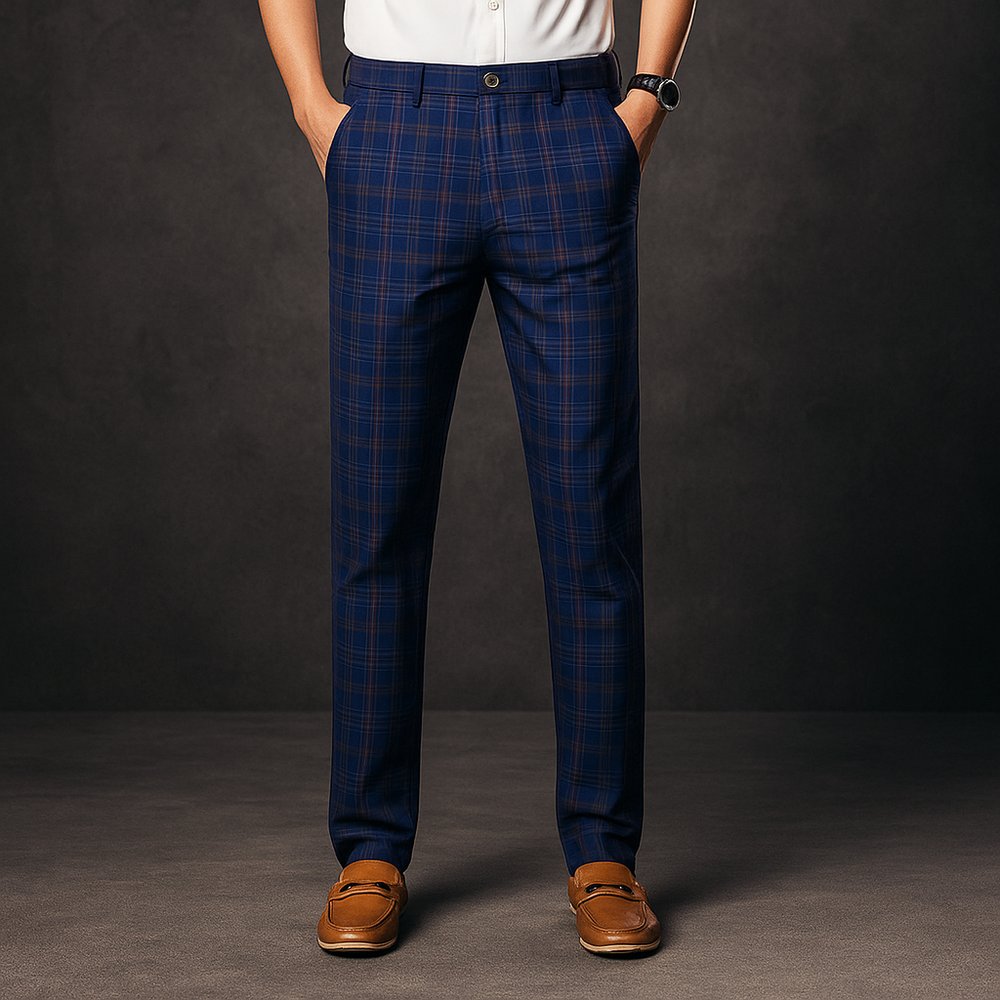Clubhouse Plaid Trousers - London Lake
