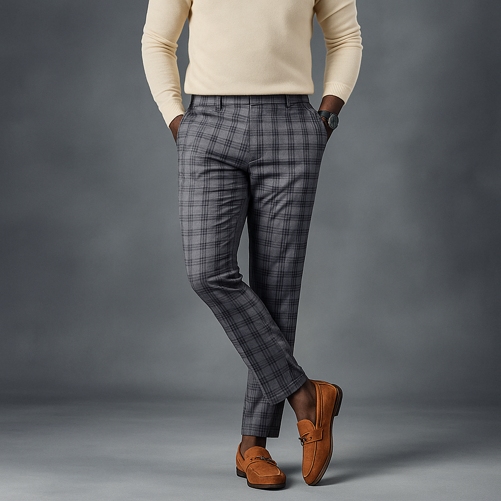 Clubhouse Plaid Trousers - London Lake