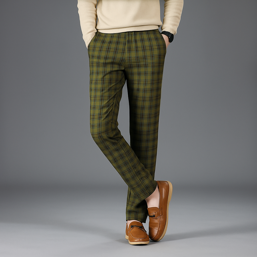 Clubhouse Plaid Trousers - London Lake