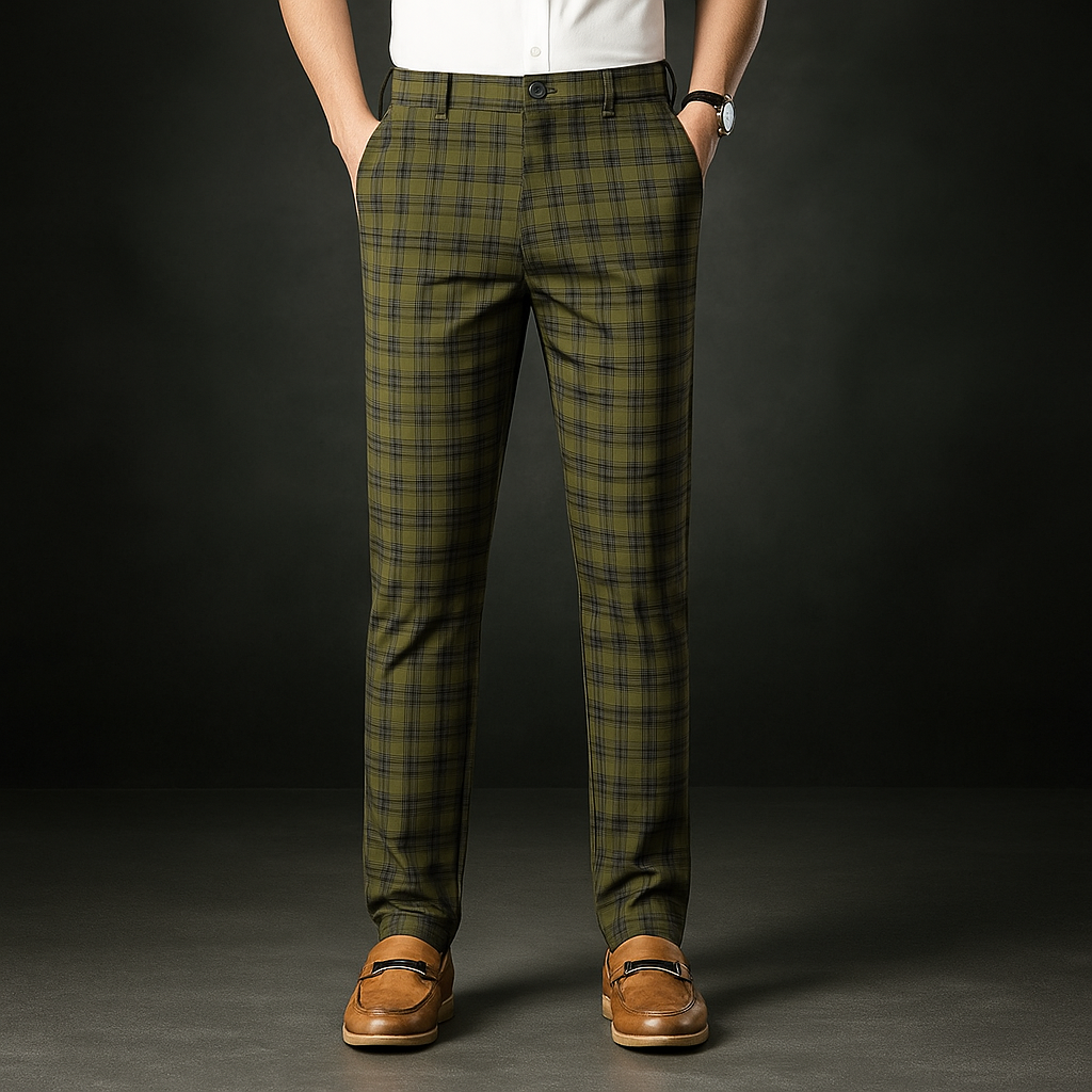 Clubhouse Plaid Trousers - London Lake