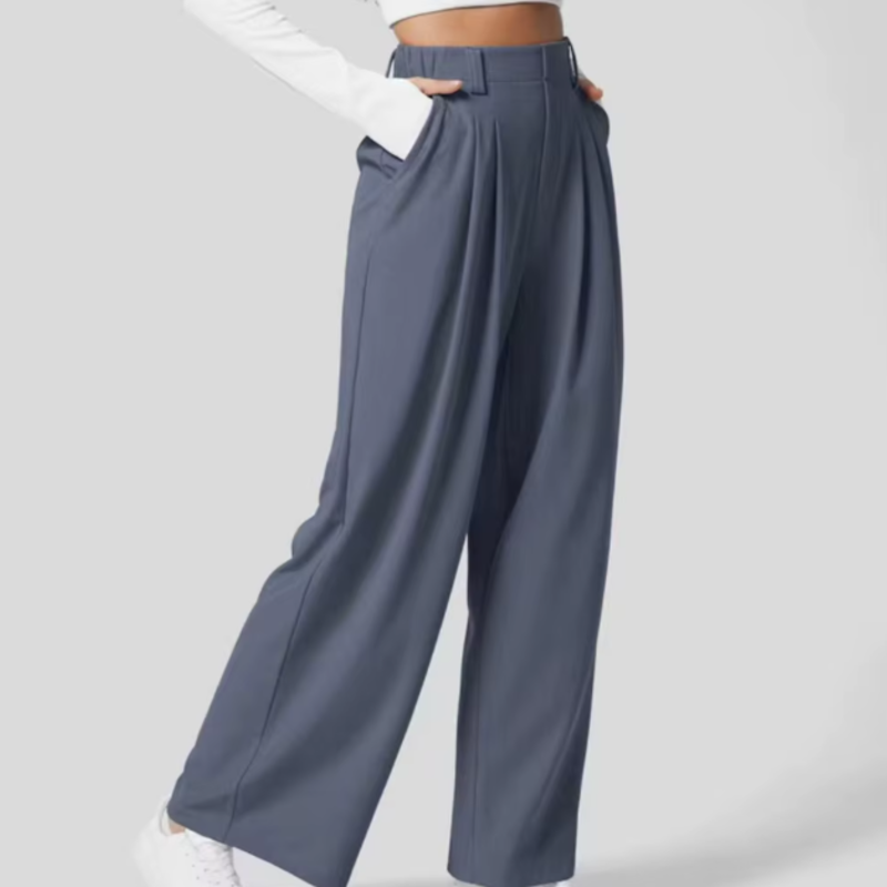 Sorrento Drape Trousers - London Lake