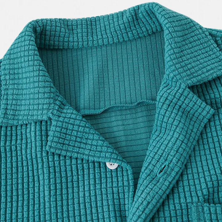 Hudson Waffle-Knit Shirt - London Lake
