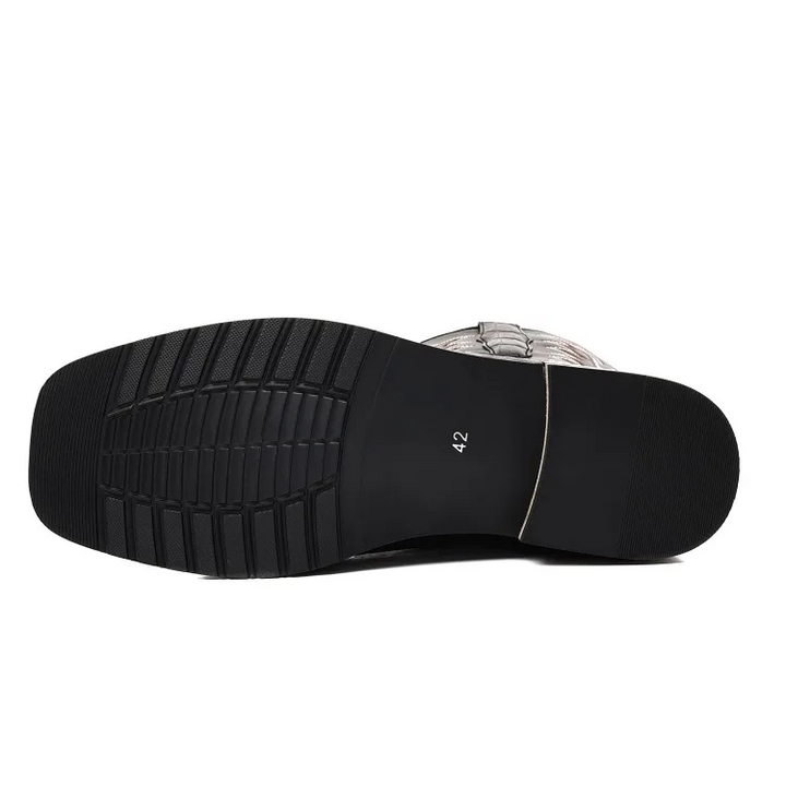 Heritage Croc Leather Boots - London Lake