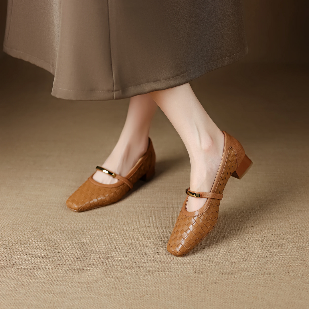 Ergane Woven Mary Janes - London Lake