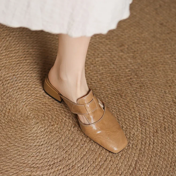Valerie Leather Mule - London Lake